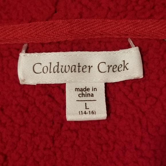 Coldwater Creek Red Pullover Hoodie - Picture 4 of 4